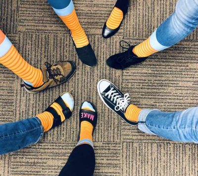 Orange Socks day with RISE employees